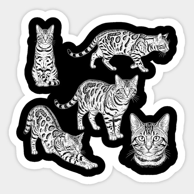 Bengal cat Sticker by CreativeSage